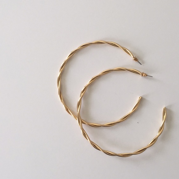 Jewelry - 90's Giant Gold Hoop Earrings